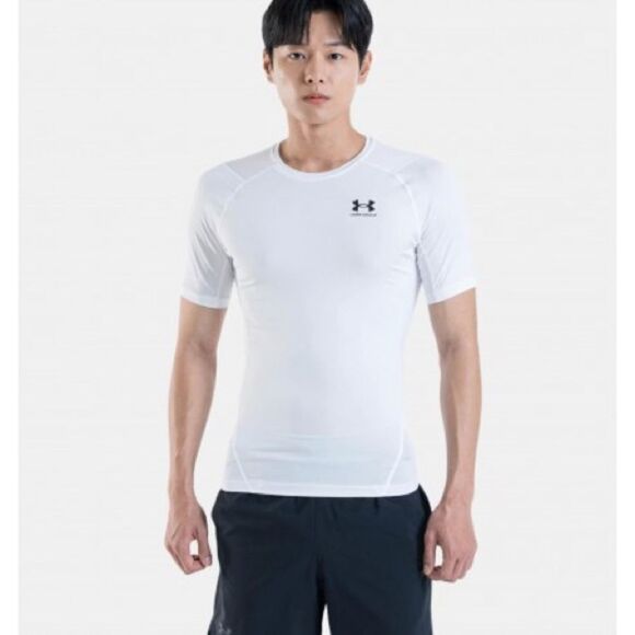 UNDER ARMOUR MEN'S HEATGEAR SHORT SLEEVE WHITE - Picture 1 of 11